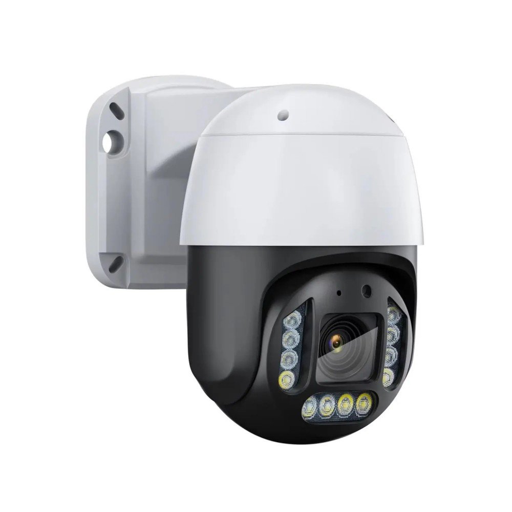 5X Optical Zoom Outdoor IR Mini Dome PTZ POE IP Security Camera AI Human Vehicle Detection Two-way Audio