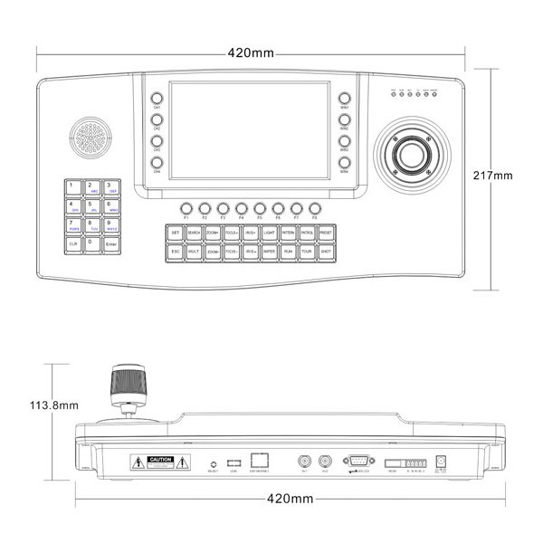 4D IP Keyboard Controller for onvif ip ptz cameras