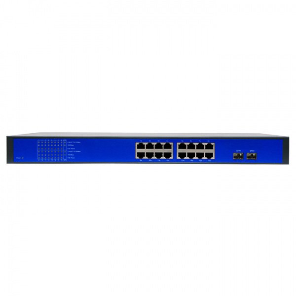 16 Port Full Gigabit PoE Switch With 2 Port SFP