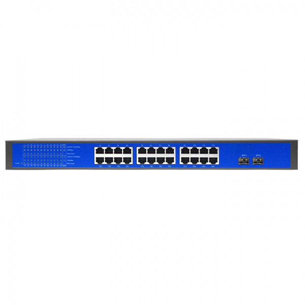 24 Port Full Gigabit PoE Switch With 2 Port SFP