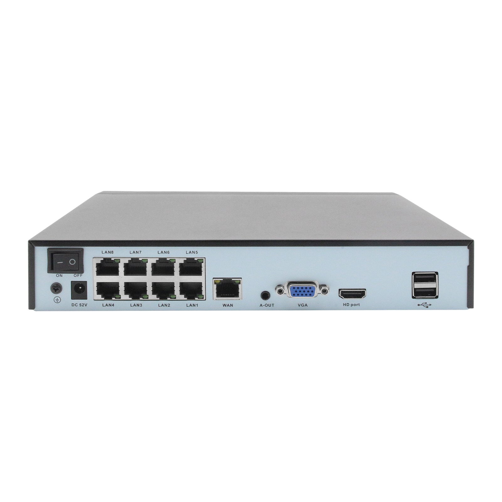 8CH 4K H.265 Plug and Play PoE NVR With 8 Port DC48V Output