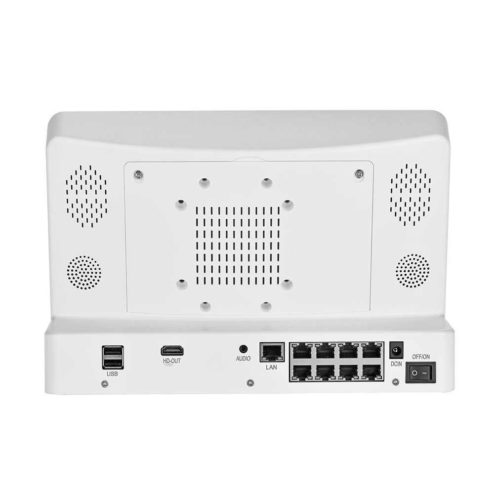 8CH 4K H.265 plug and play integrated PoE NVR with HD Monitor