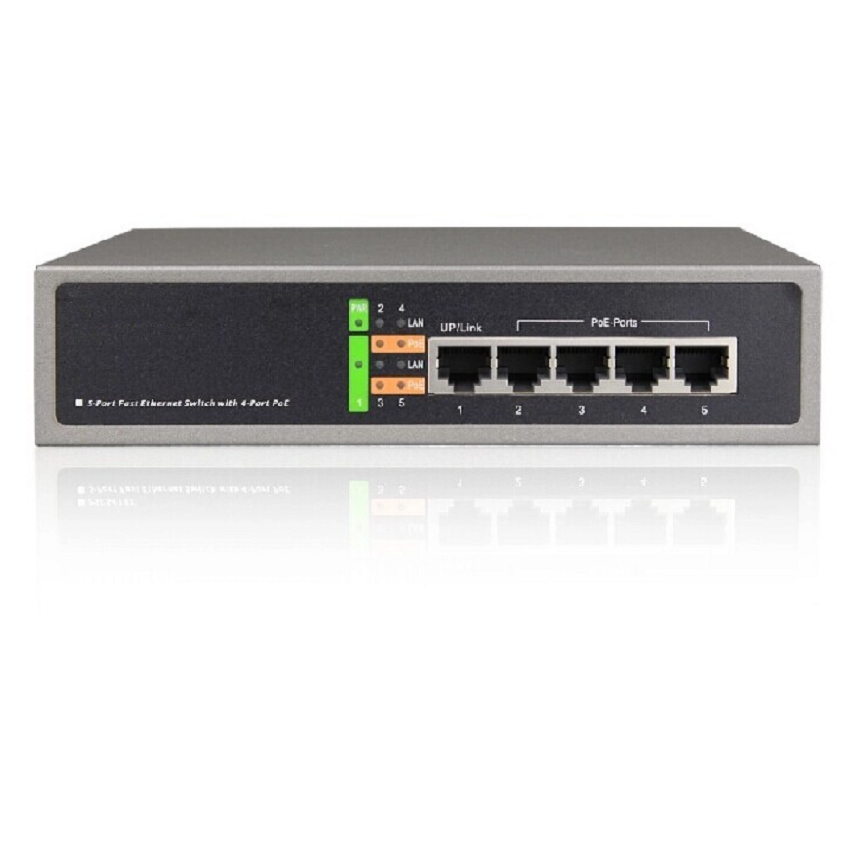 5 Port 4 ch POE Output Switch