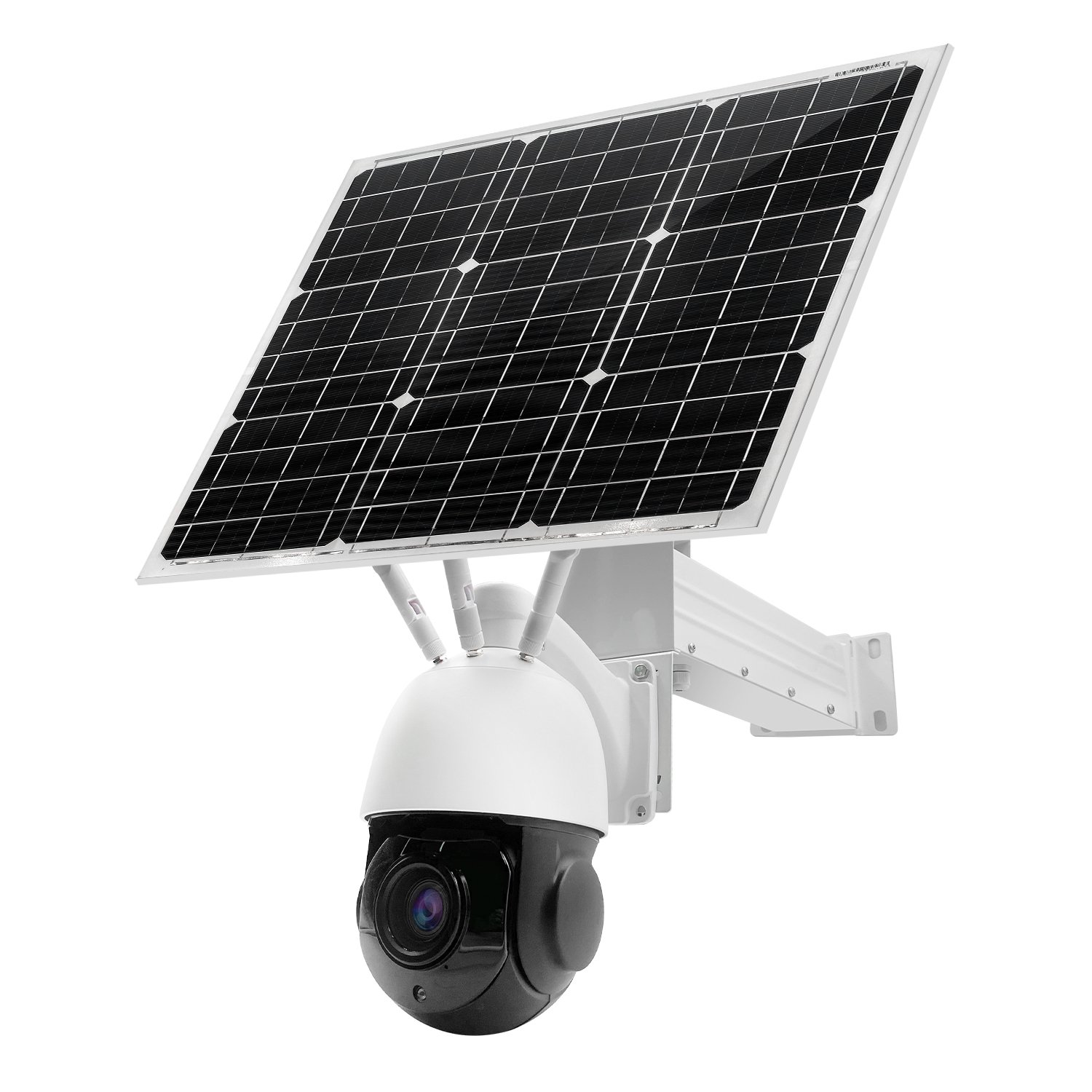 Solar Powered 12V DC 20AH Lithium Battery 4G LTE Sim Card PTZ Camera