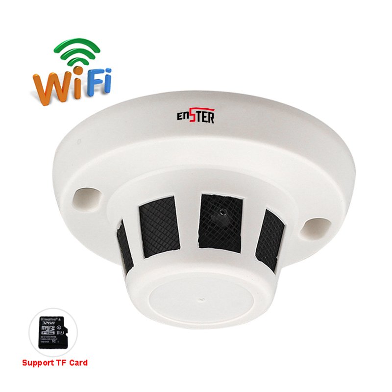 2.0mp 1080p Hidden mini Wireless IP Camera in smoke detector style