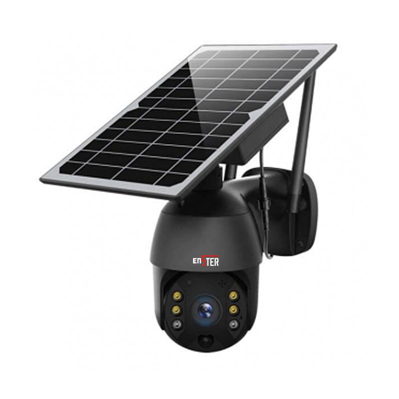 ENSTER Outdoor Pan Tilt Solar Powered Wireless Security Camera