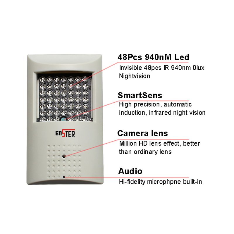 Wireless Wifi pir style IP Camera with wifi and TF card slot 2.0mp 1080p ip camera with 3.7mm lens