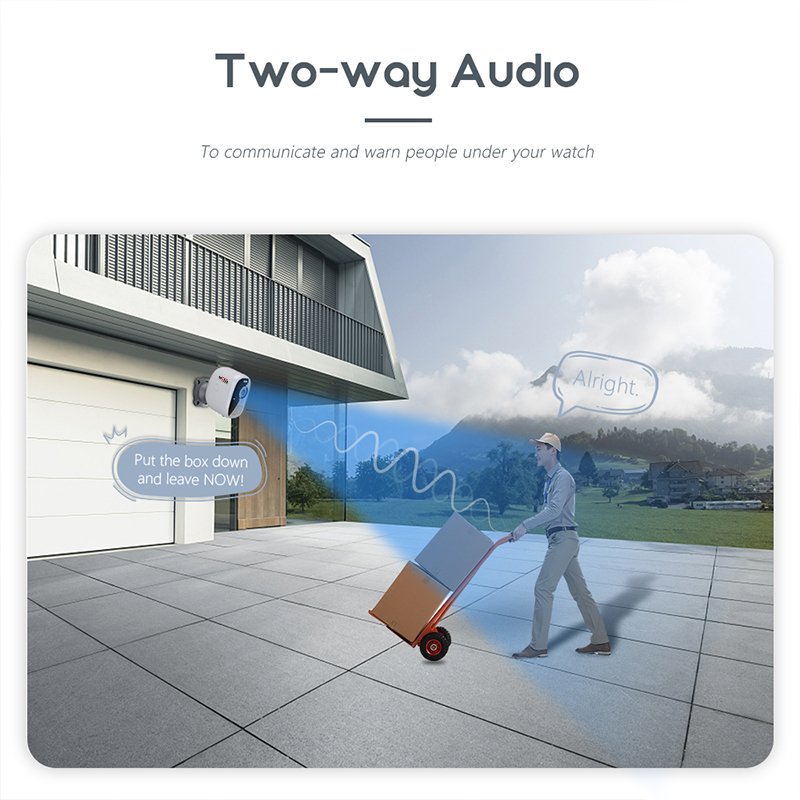 1080P Wireless Two-way Audio Smart Battery Camera