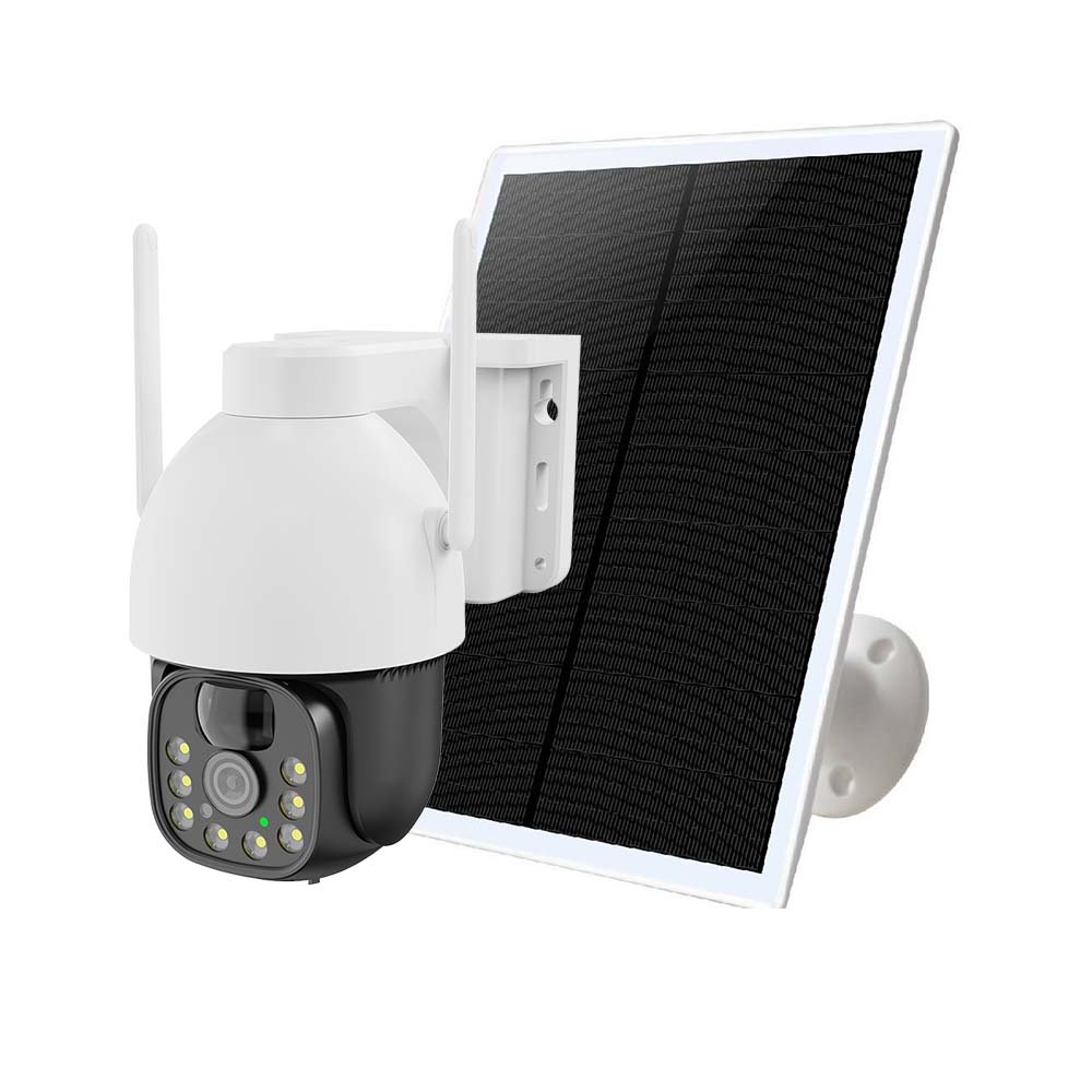 7*24 Recorded Video HD 4MP 3G 4G SIM wireless Ptz CCTV Panel Solar camera for outdoor Security