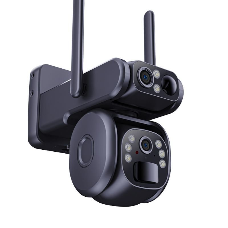High Quality Dual Lens Wireless Outdoor Solar Powered 4G Night Vision PTZ Dome Camera