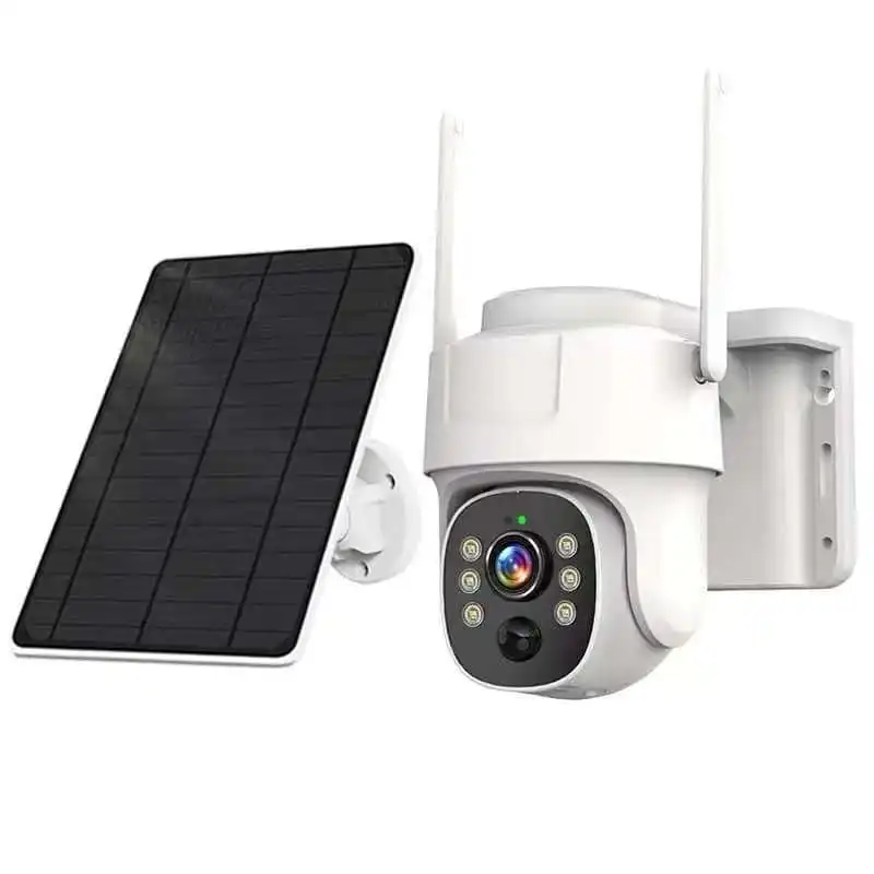 Support remote viewing by Computer Low power consumption 360 View Outdoor PTZ 4G sim card solar camera