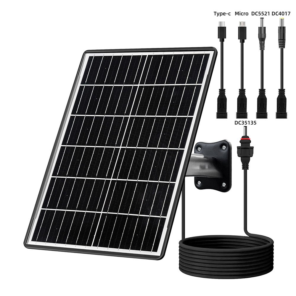 Output DC 5V/12V 15W Solar Panel 16000mA Battery Wireless Camera Supply Powered System