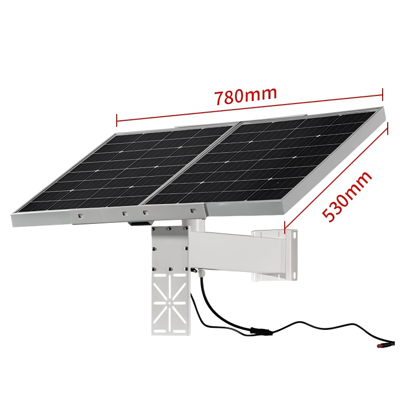 80W Fast Recharge Solar Panel System 40AH Ternary Lithium Battery DC12V CCTV Camera Power Supply Monitoring System