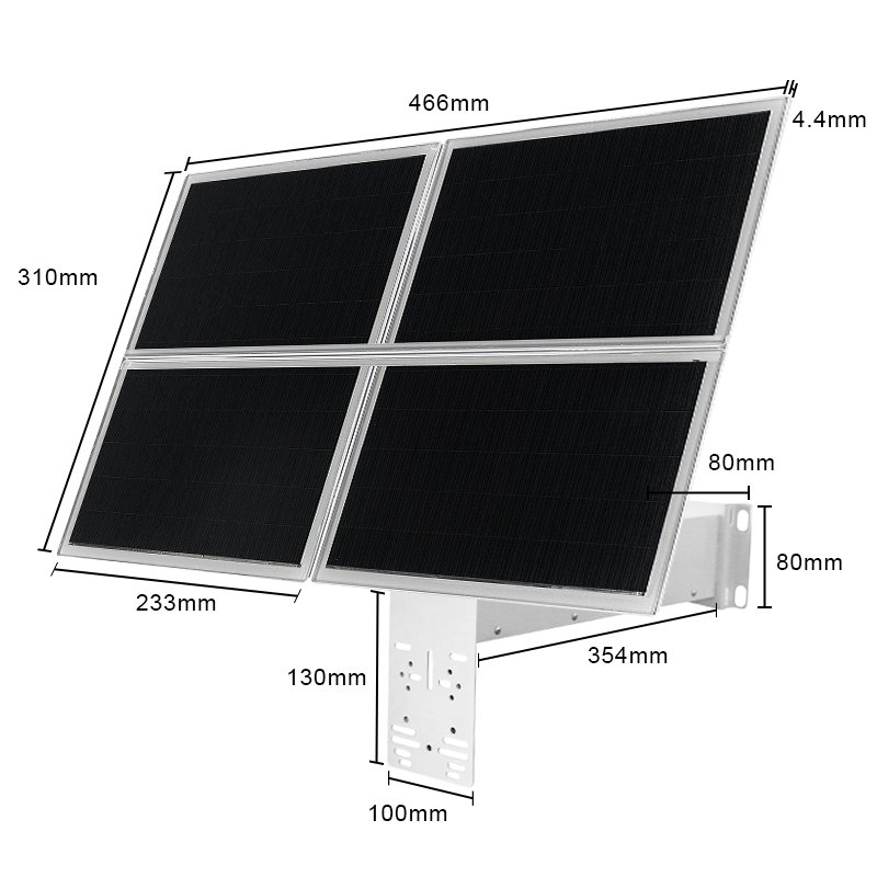 80W Solar Panel Security Camera Power Supply Systems