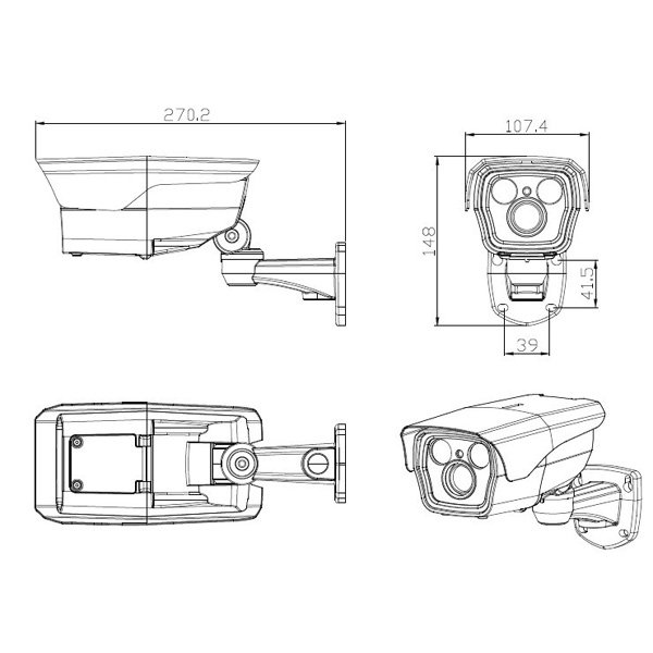 H.265 5.0MP 5-50MM Lens IP Camera