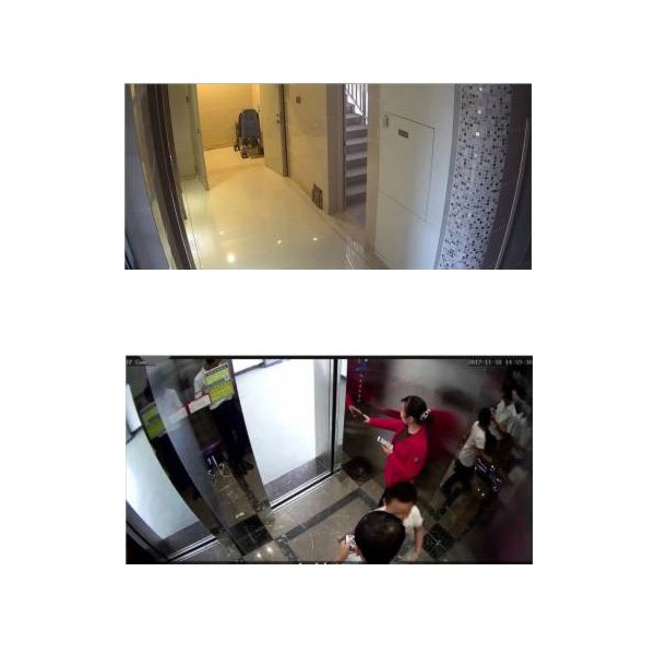 Wide Angle 5.0 Megapixels Corner Mount IP Camera for Elevator