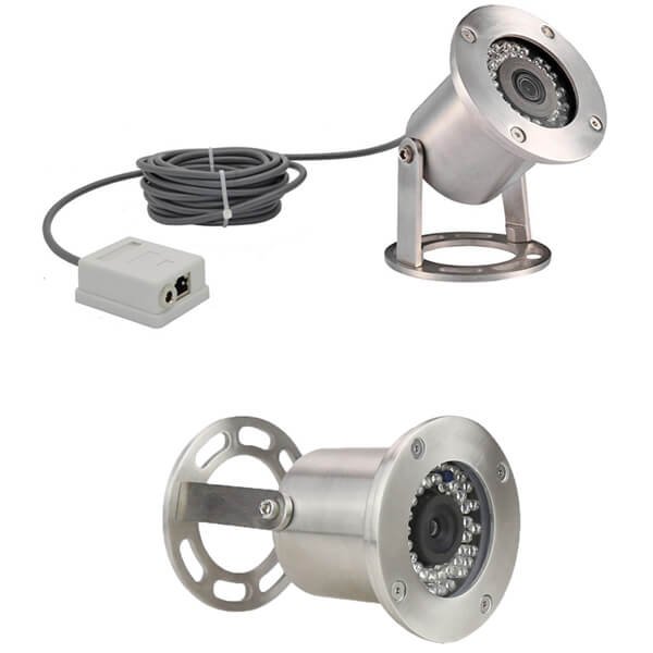 Wide Angle 304 Stainless Steel Underwater 20 Meters Ultra low illumination POE IP Camera