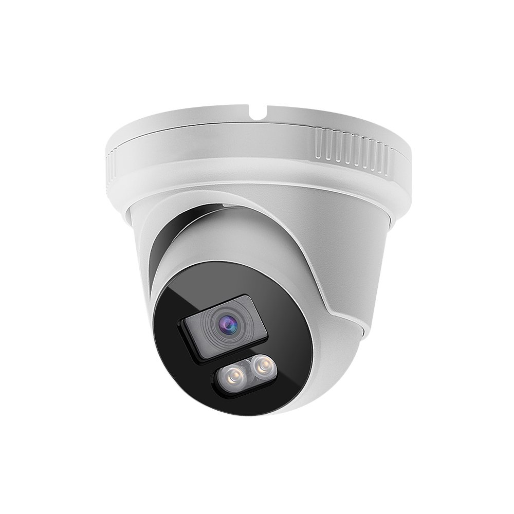High Defination 5MP Dome Security Camera 3.6mm Fixed Lens Warm Light Full Color Night Vision IP66 Outdoor