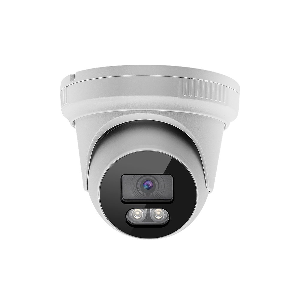 High Defination 5MP Dome Security Camera 3.6mm Fixed Lens Warm Light Full Color Night Vision IP66 Outdoor