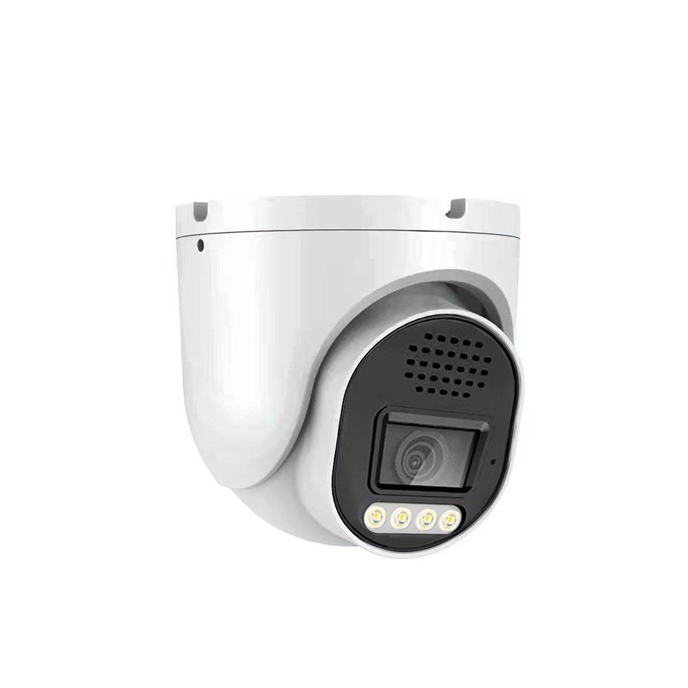 Outdoor Security Two Way Audio Smart Human Vehicle Detection Turret Full Color Night Vision ColorVu IP Camera