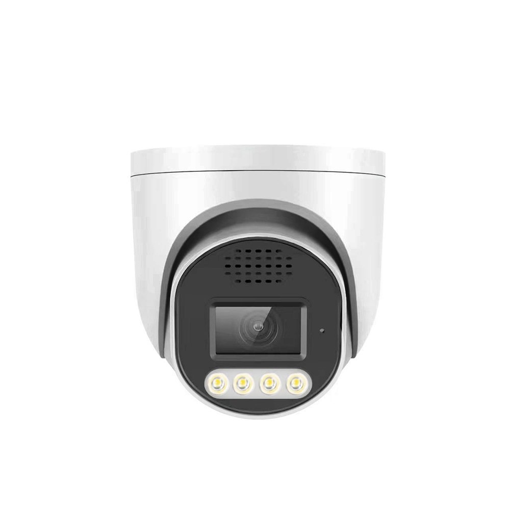 Outdoor Security Two Way Audio Smart Human Vehicle Detection Turret Full Color Night Vision ColorVu IP Camera