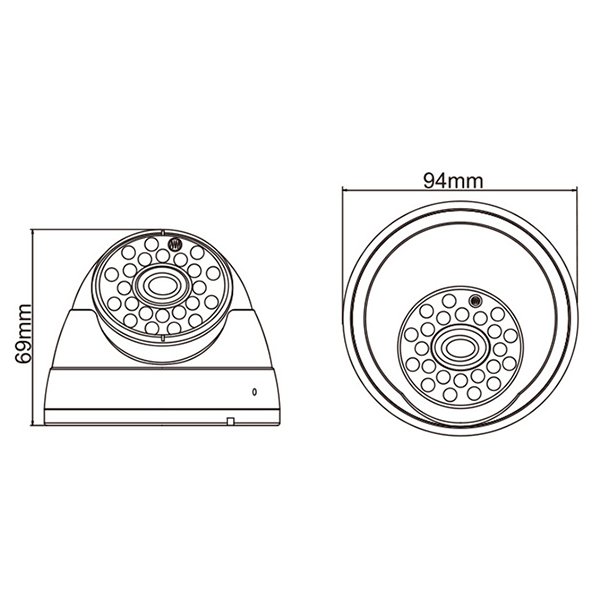 Vandalproof Metal Dome Security IP Camera