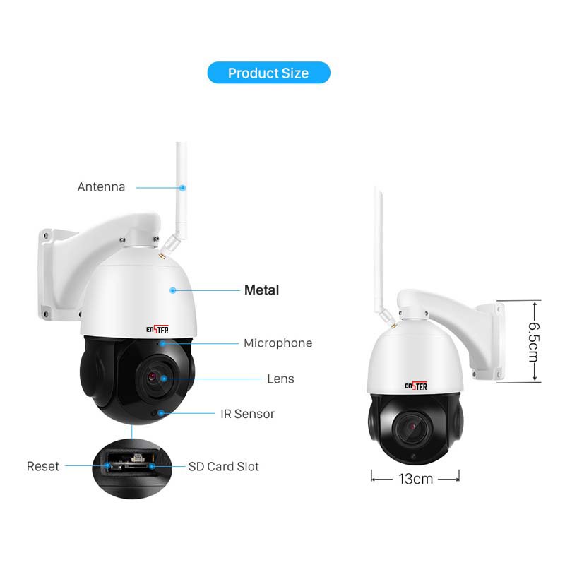 20X Optical Zoom Wireless PTZ IP Camera