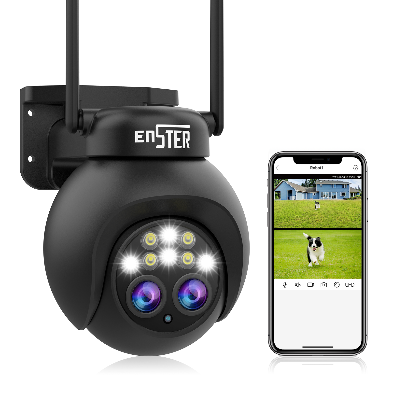 AI Smart Humanoid Detection Dual Sensor Binocular Pan Tilt Dome Camera support Cloud Storage