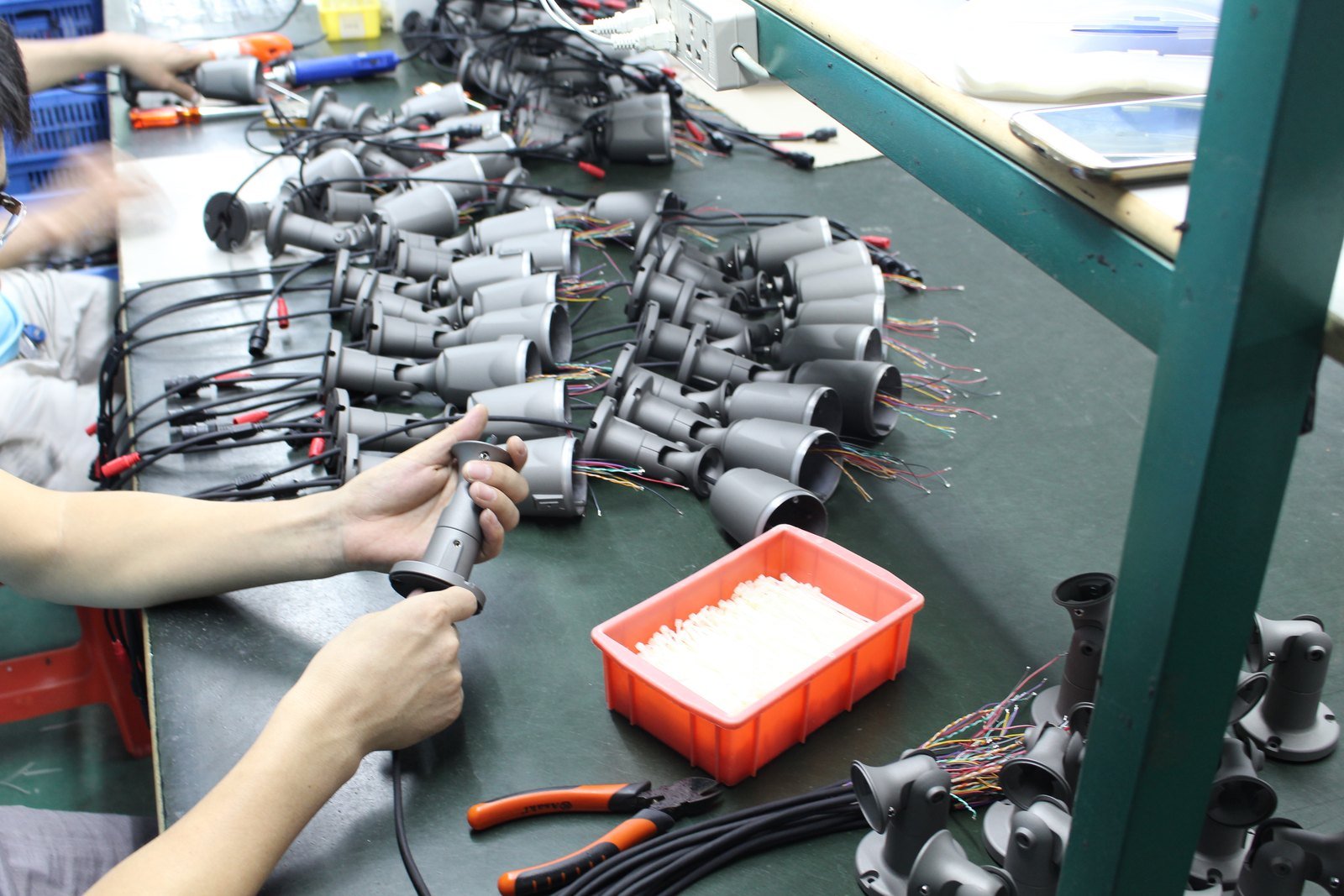ENSTER camera assembly close-up with CCTV camera housings