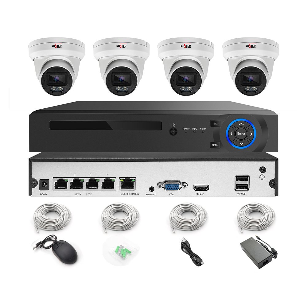 Hot 4CH Indoor Dome IP Camera Kit