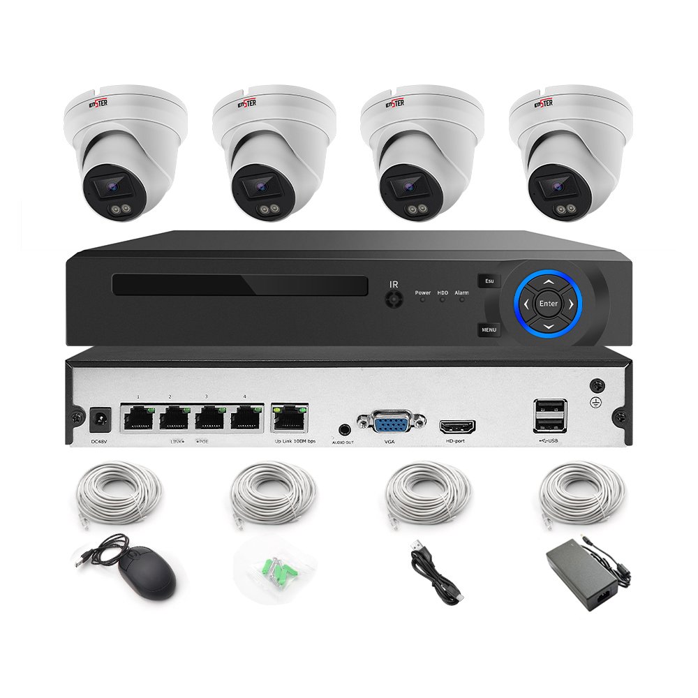 Hot 4CH Indoor Dome IP Camera Kit