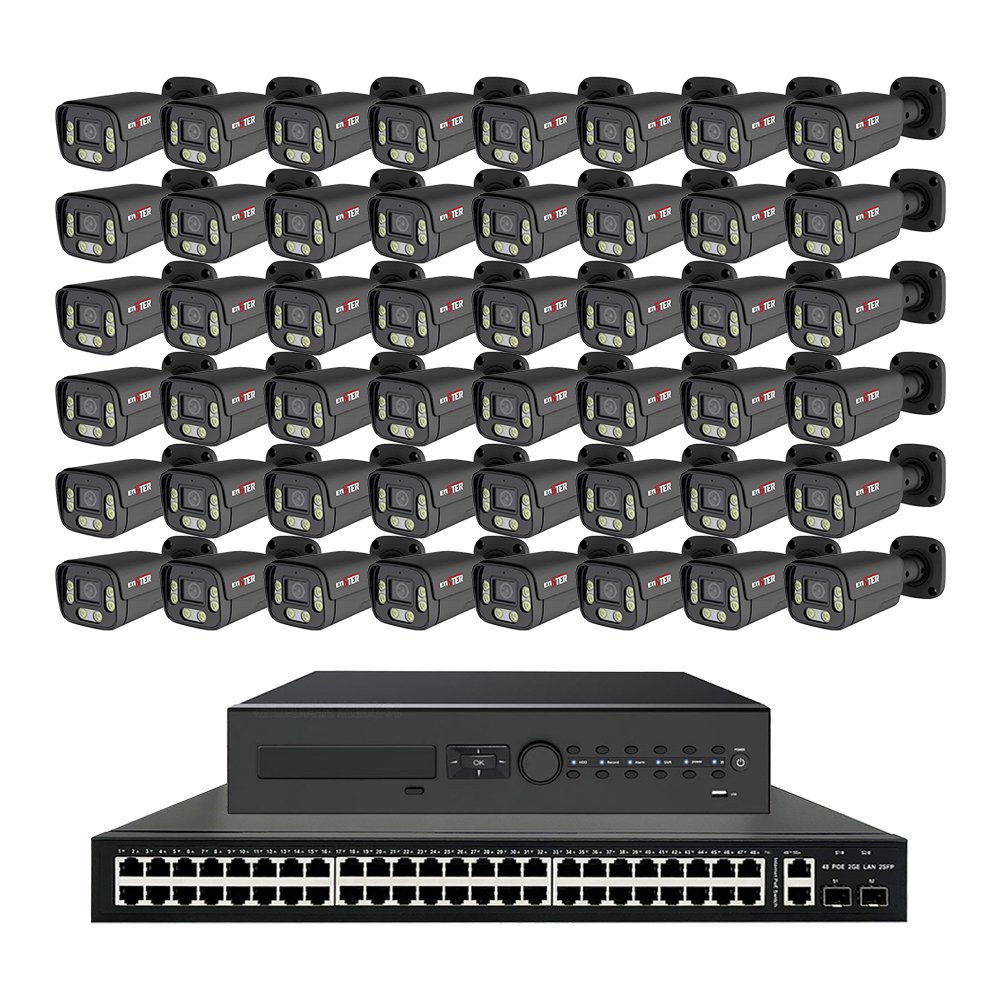 48 Channel 8mp 4K Ultra HD Outdoor Bullet Poe Cctv Security Surveillance Camera System