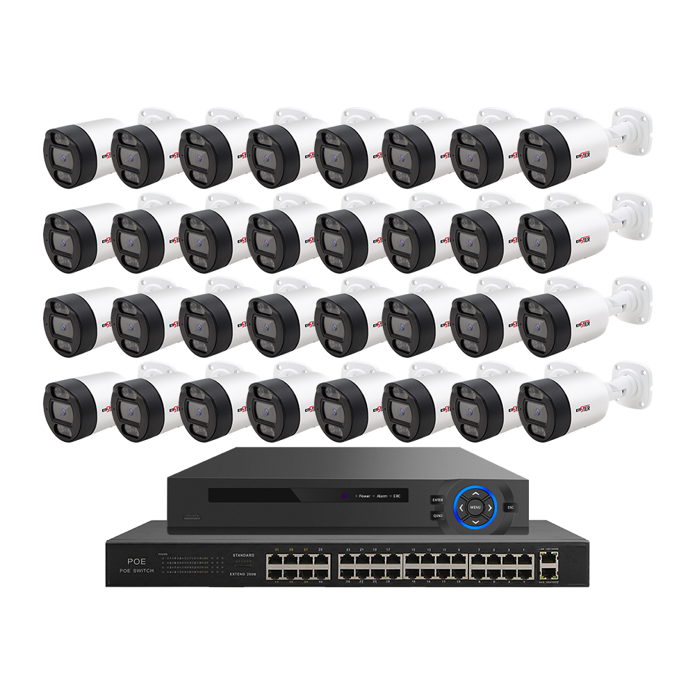 Security Products 32 Channel H.265 NVR POE CCTV IP Cameras Kits Video Surveillance System