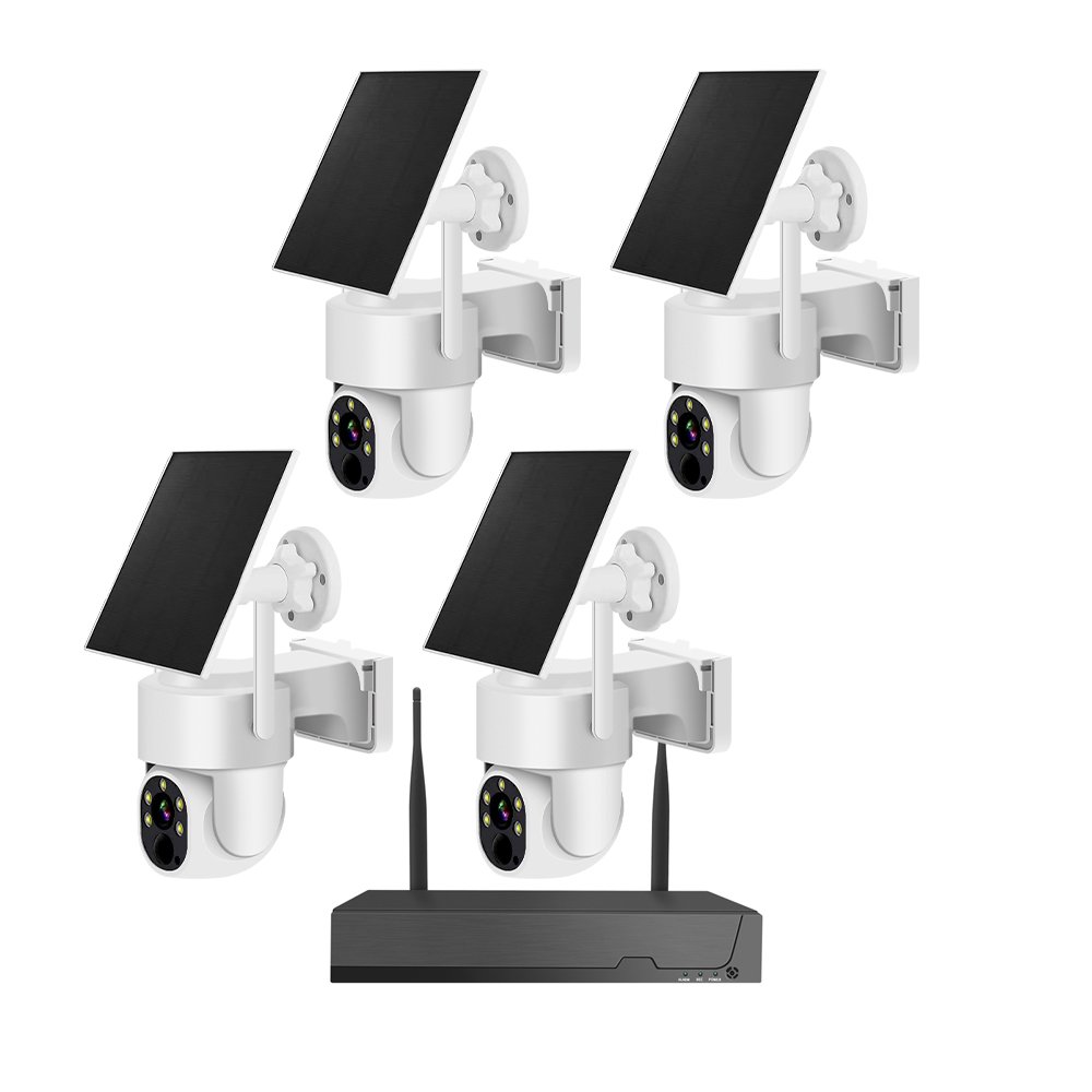 4 Channel Solar Powered Wireless PTZ Camera System