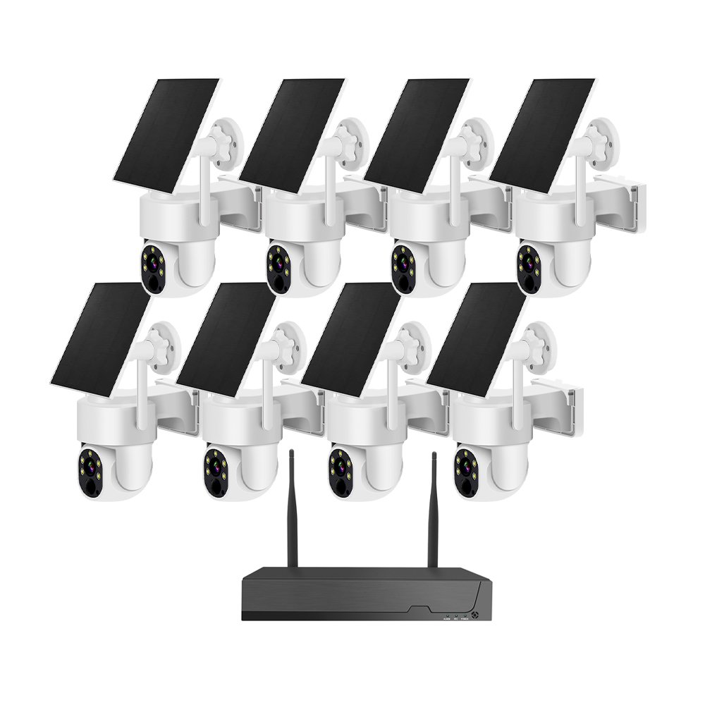 8Channel Two-way Aduio Solar Battery Wireless PTZ Camera System