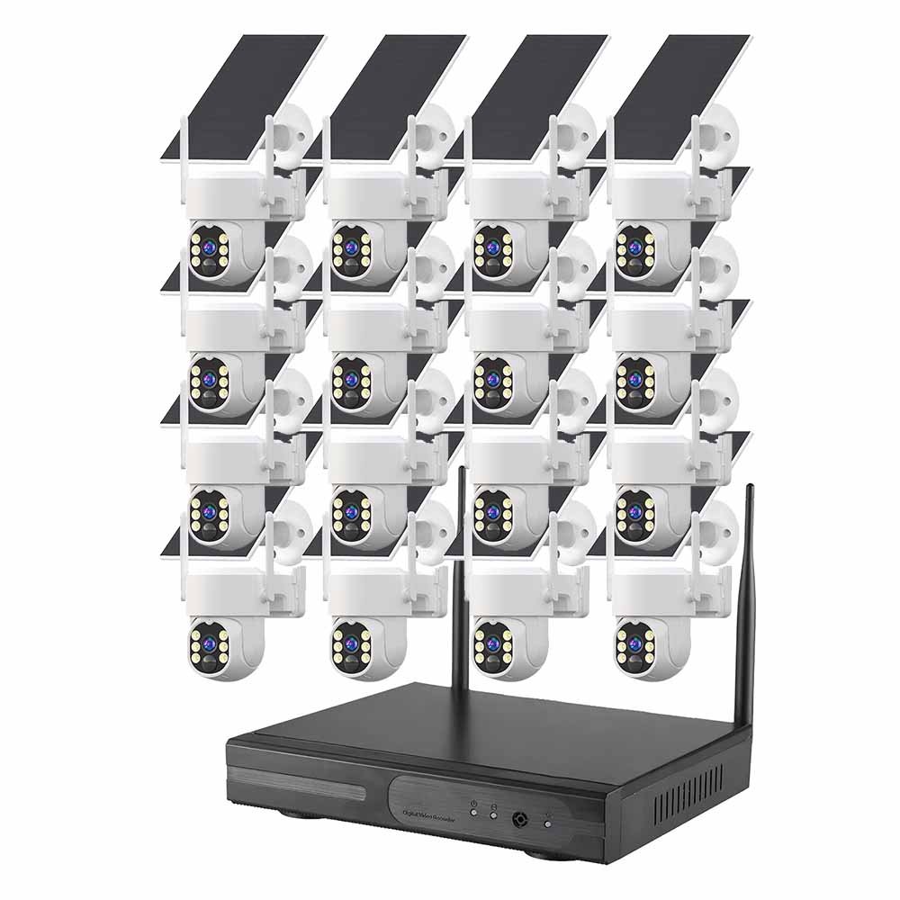 16 Channel Two-way Aduio Solar Battery Wireless PTZ Camera System