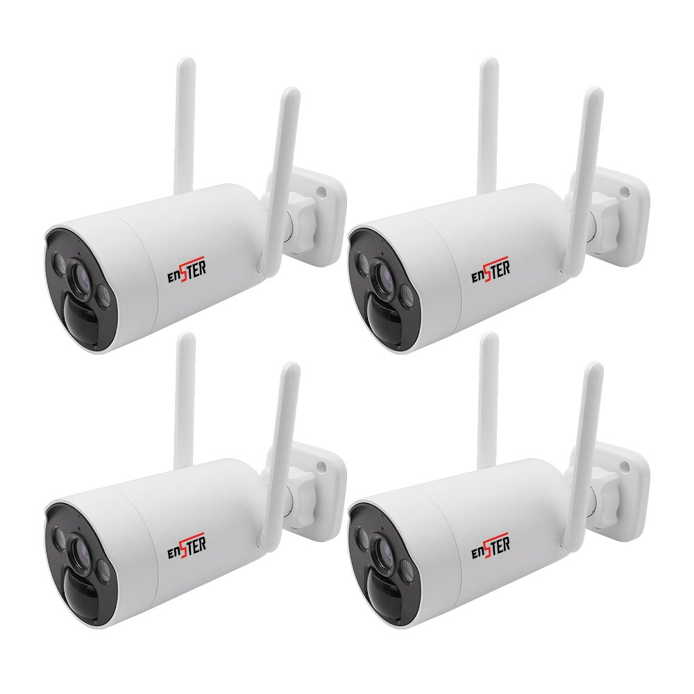 4CH Mini Solar Powered Rechargeable Battery CCTV Wireless Camera Kit