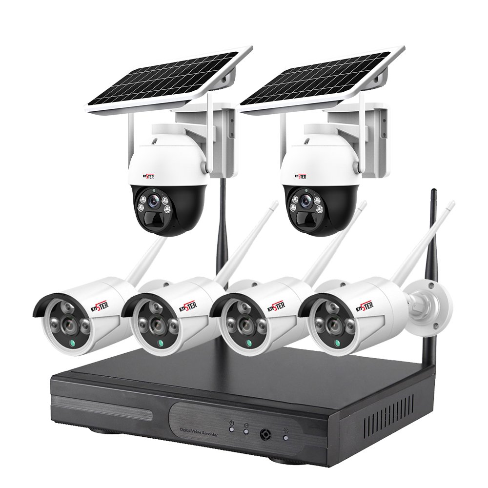 6Channel Wireless System with Solar Powered Cameras and DC12V Cameras