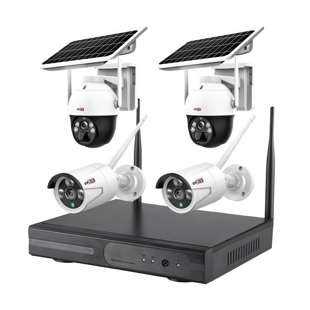 H.265 4CH Solar Powered WiFi Camera Kit