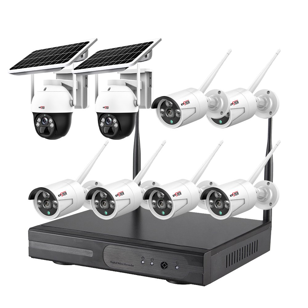 8CH H.265 3MP Plug and Play Wireless Solar Kit