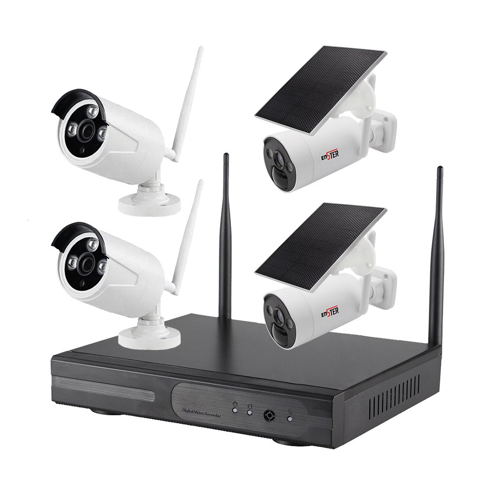 4CH 3MP Combined CCTV Solar WiFi Wireless Kit