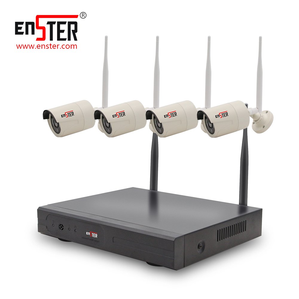 4CH CCTV Home Security 3MP One-way Audio Wireless Camera Kit