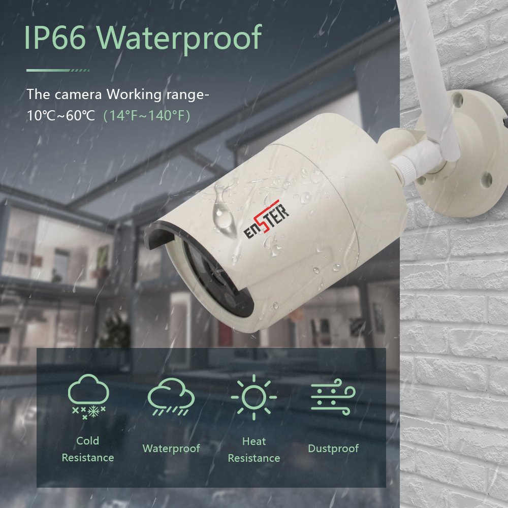 4CH CCTV Home Security 3MP One-way Audio Wireless Camera Kit