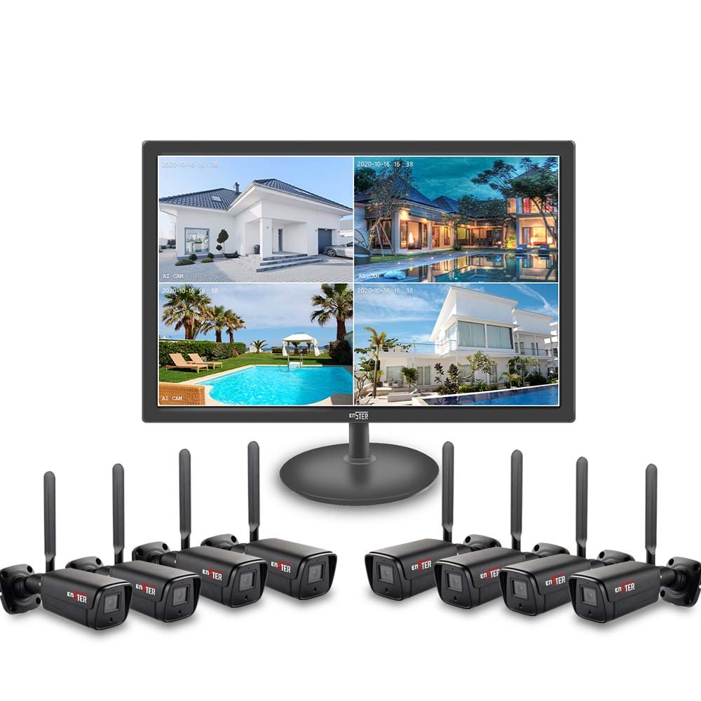 8CH CCTV Home Surveillance WiFi Kit support One-way Audio